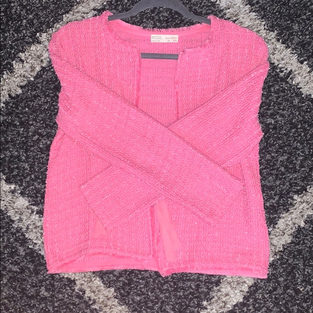 Pink tweed sweater